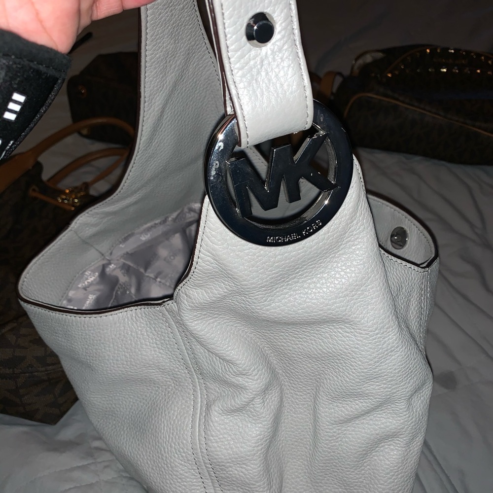 Michael Kors Gray leather purse